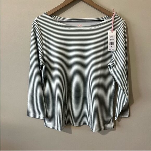 Vineyard Vines Tops - Vineyard vines Striped Sankaty Boatneck Simple Tee